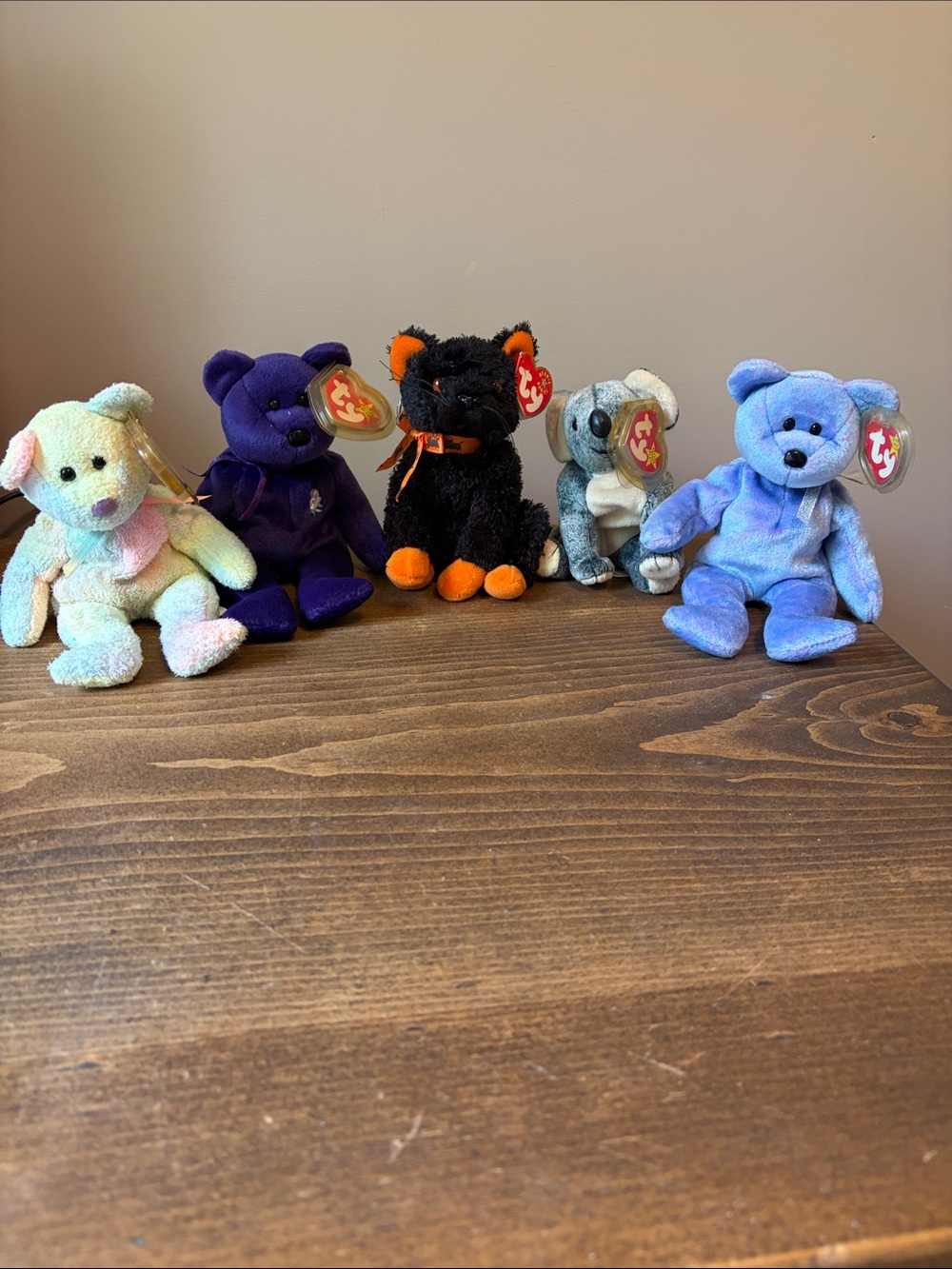 Set of 5 Ty Beanie baby see all photos